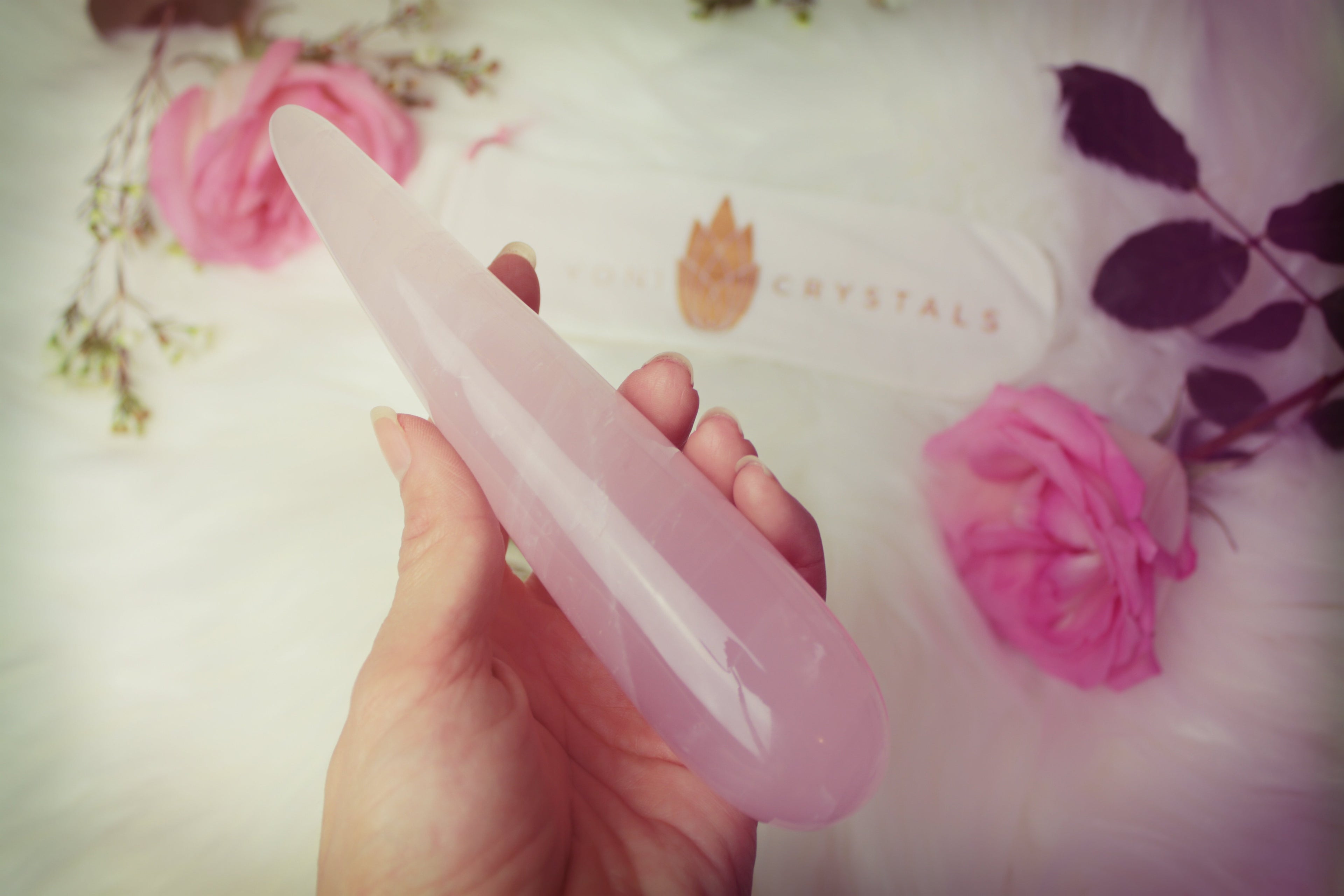 Star Rose Quartz Yoni Wand